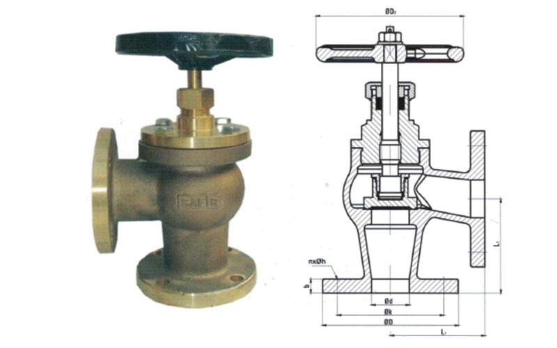 Jis Tip Glob Vana (Bronz , Gönye Tip)